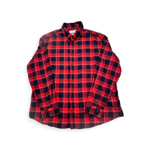 Goodfellow Cotton Red and Black Long Sleeve Shirt - Casual Wear (Size )‎ XXL
